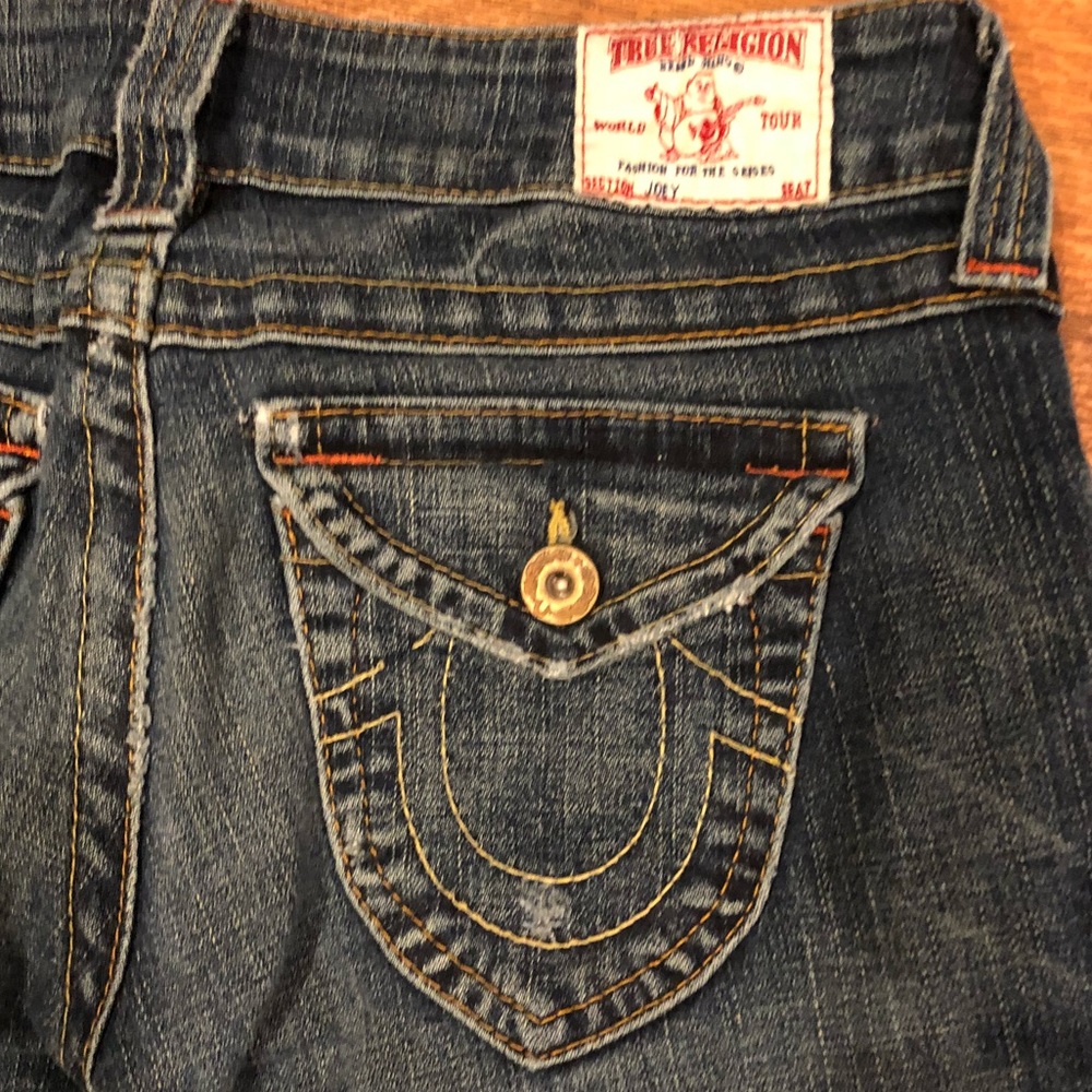 True Religion Flare Jeans w/ Flap Pockets
